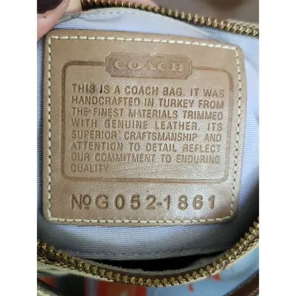 Coach Vintage Y2K Gold Demi Monogram Bag Baguette 1861 8.5"×5.5"×2" - Picture 5 of 8